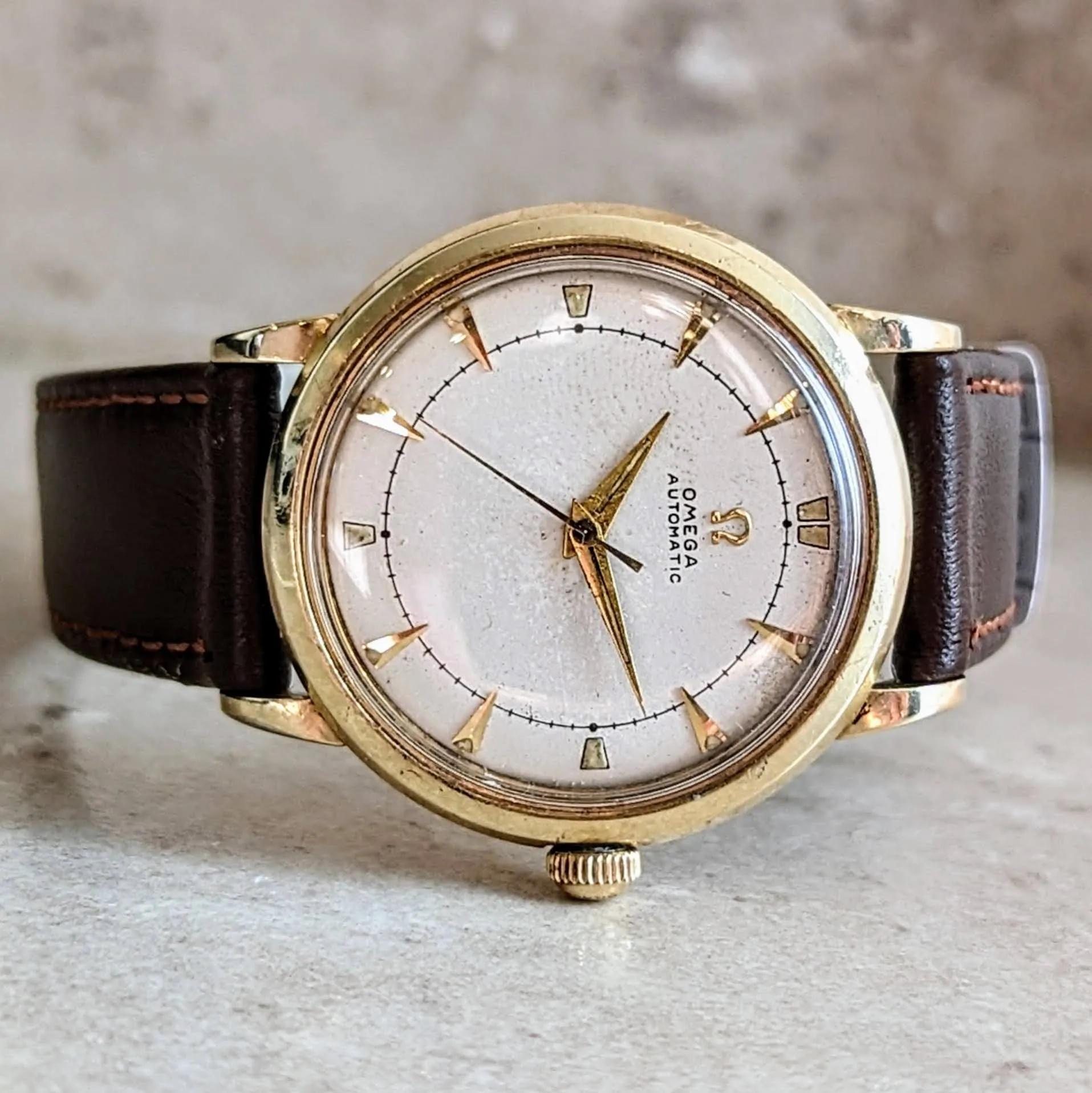 1950 OMEGA Bumper Automatic Watch Cal. 351 Self-Winding Wristwatch