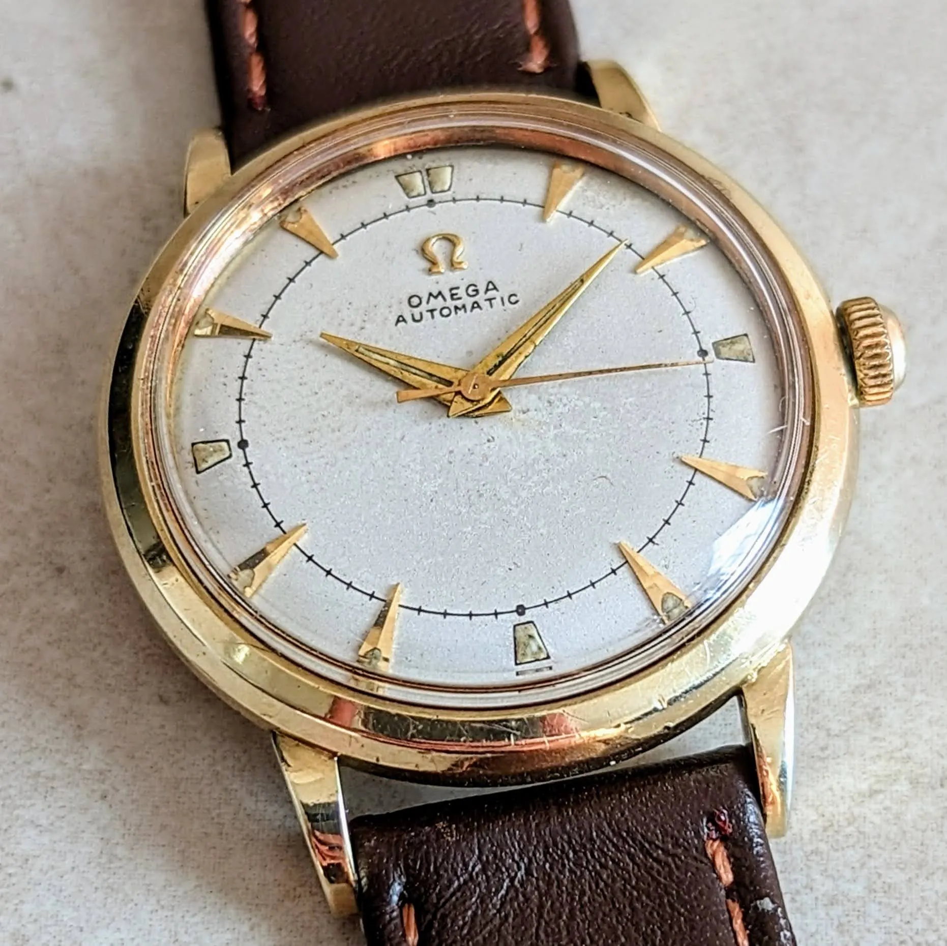 1950 OMEGA Bumper Automatic Watch Cal. 351 Self-Winding Wristwatch