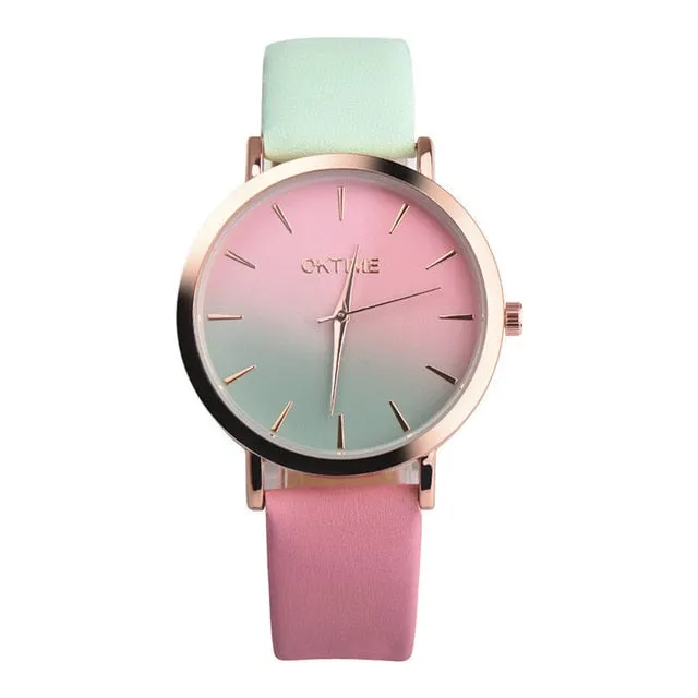 2019 Fashion WristWatch Retro Rainbow Design Women
