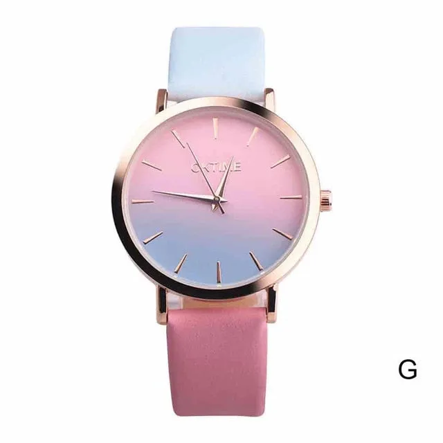 2019 Fashion WristWatch Retro Rainbow Design Women