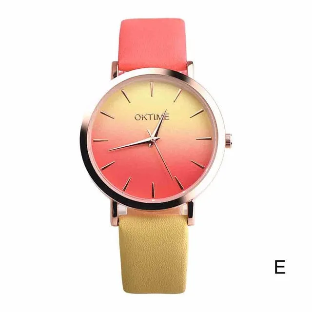 2019 Fashion WristWatch Retro Rainbow Design Women