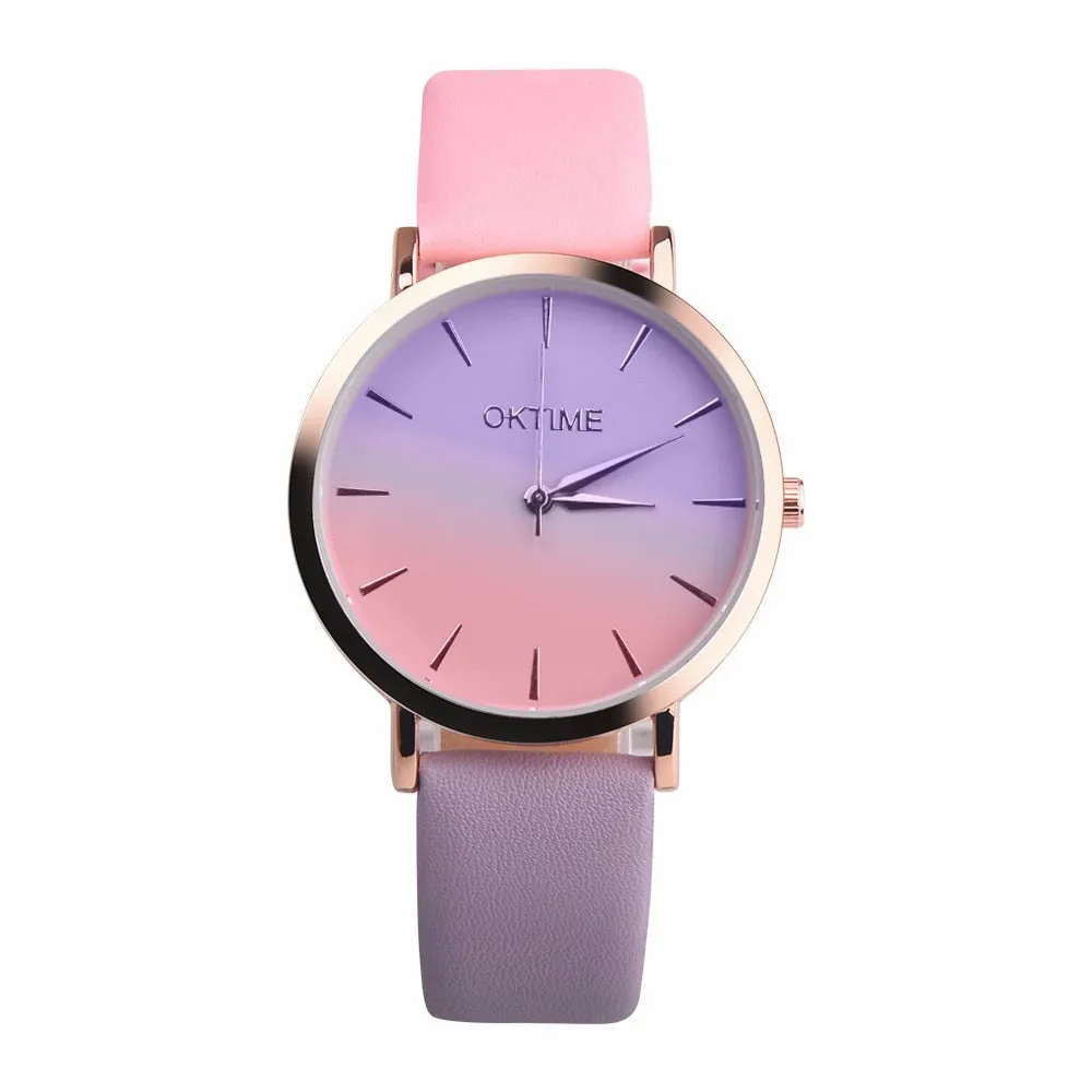2019 Fashion WristWatch Retro Rainbow Design Women