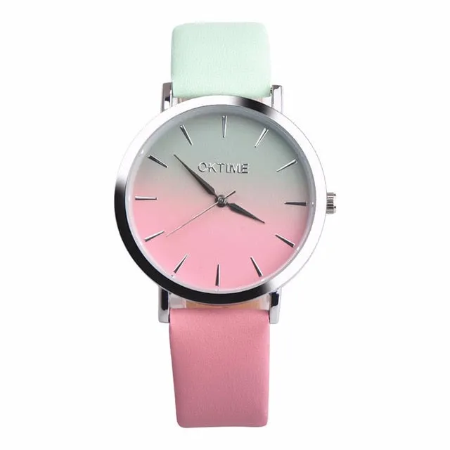 2019 Fashion WristWatch Retro Rainbow Design Women