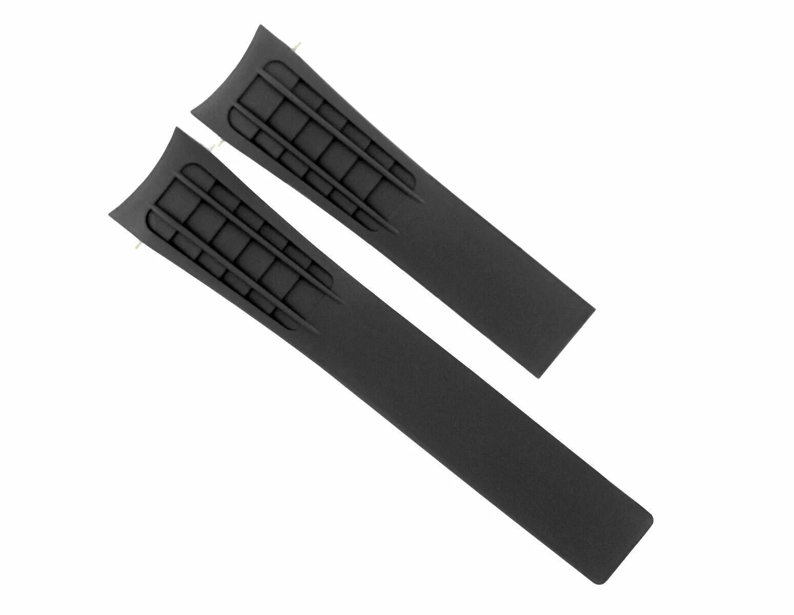 22MM RUBBER WATCH STRAP BAND CLASP FOR TAG HEUER CARRERA CAG2111 CALIBRE 5 BLACK