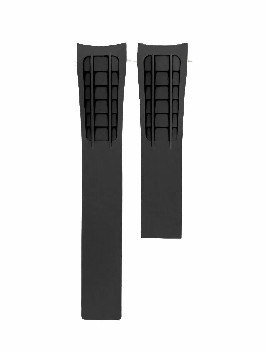 22MM RUBBER WATCH STRAP BAND CLASP FOR TAG HEUER CARRERA CAG2111 CALIBRE 5 BLACK