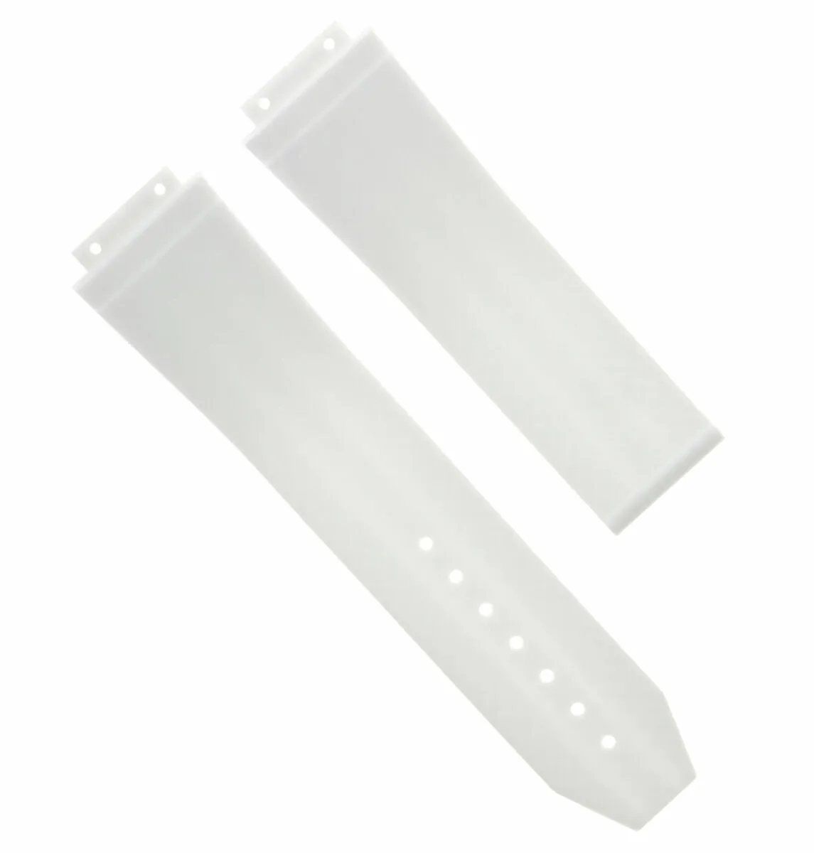 24MM RUBBER BAND STRAP FOR HUBLOT 44-45MM H BIG BANG WATCH   4 SCREW WHITE TQ