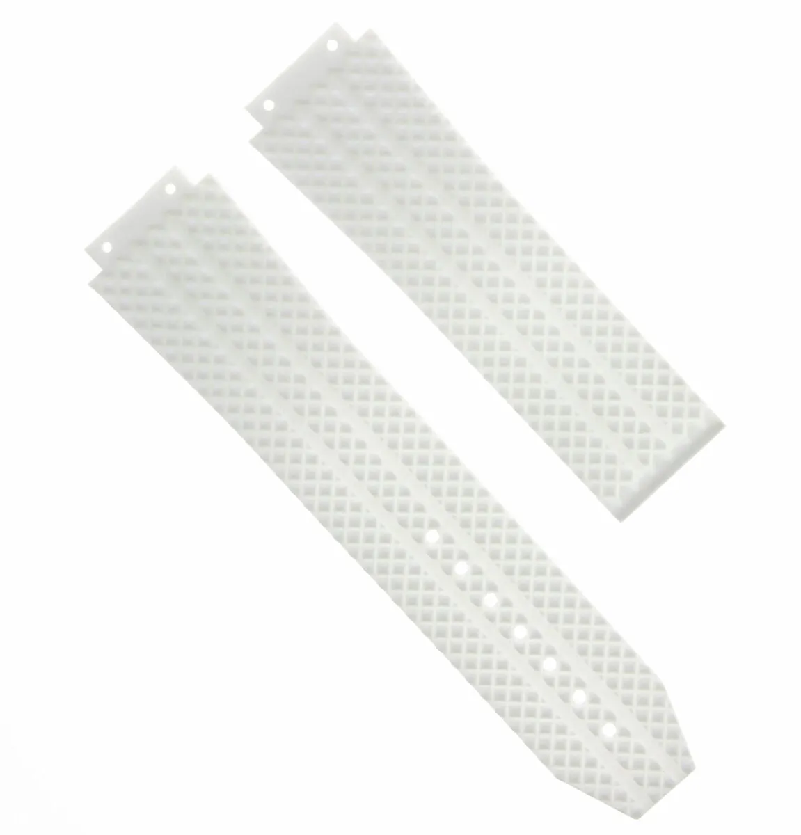 24MM RUBBER BAND STRAP FOR HUBLOT 44-45MM H BIG BANG WATCH   4 SCREW WHITE TQ
