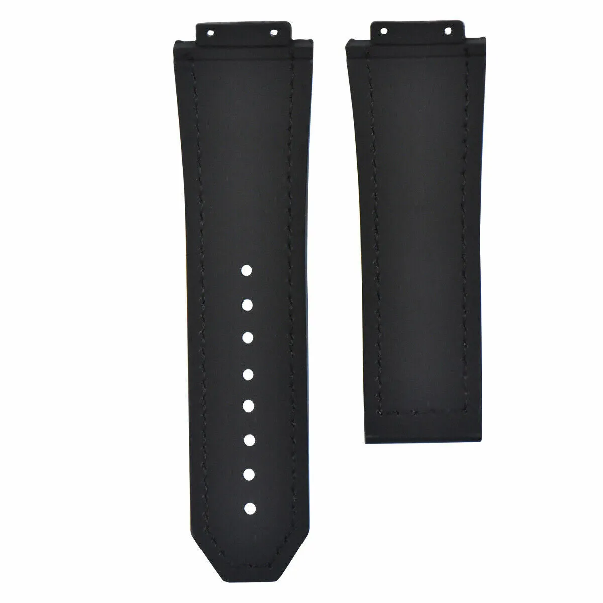 25MM LEATHER RUBBER STRAP FOR 44-45MM HUBLOT BIG BANG BLUE WHITE ST TOP QUALITY