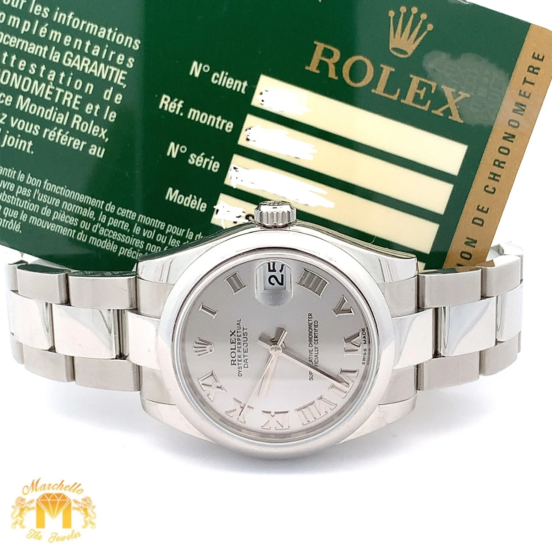 31mm Rolex Watch with Stainless Steel Oyster Bracelet