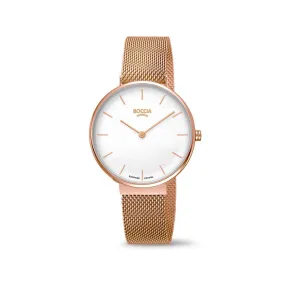 3327-11 -  Titanium Ladies Rose Gold Plated Dress Watch