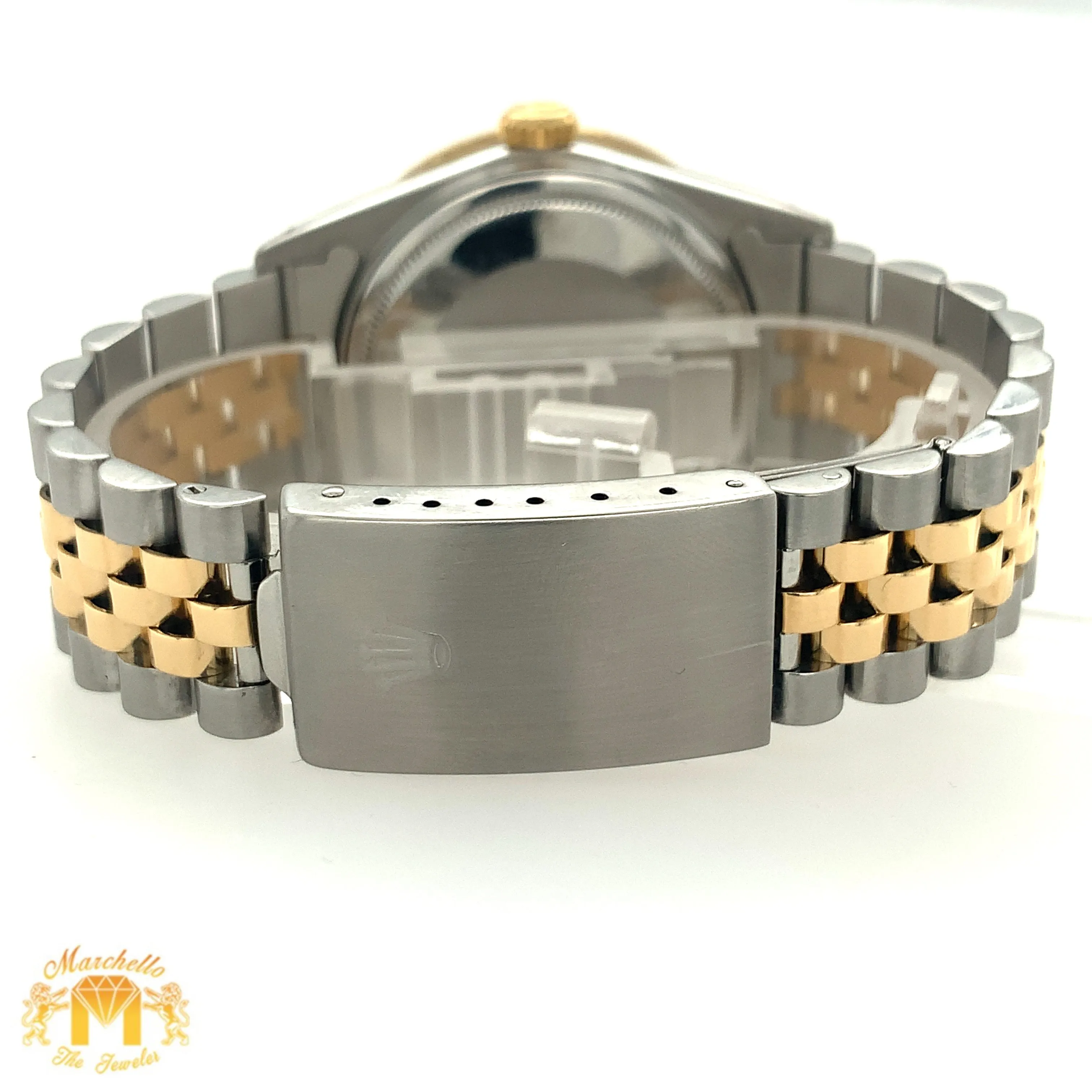 36mm Rolex Datejust Diamond Watch with Two-tone Jubilee Bracelet (quick-set, midnight dial)