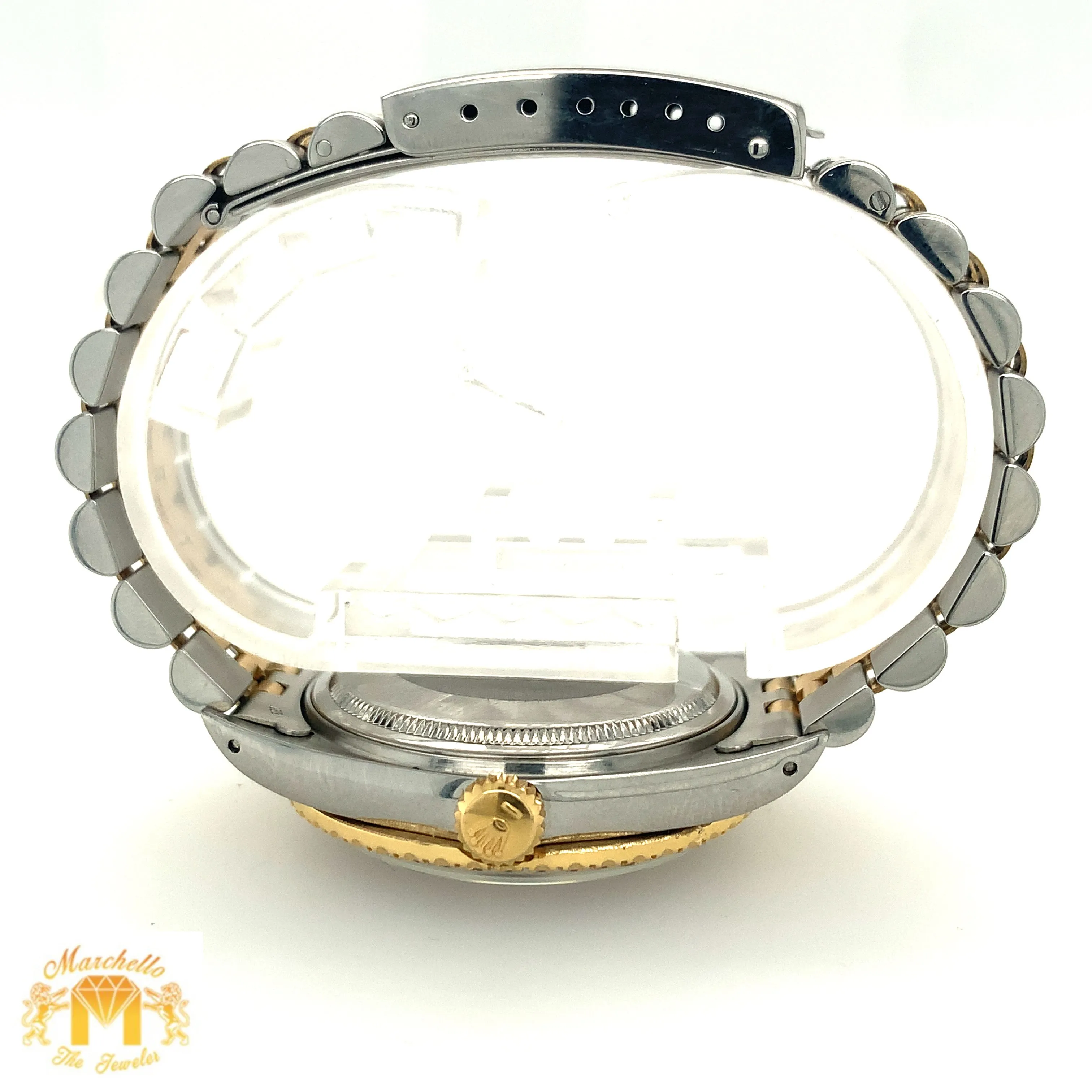 36mm Rolex Datejust Diamond Watch with Two-tone Jubilee Bracelet (quick-set, midnight dial)