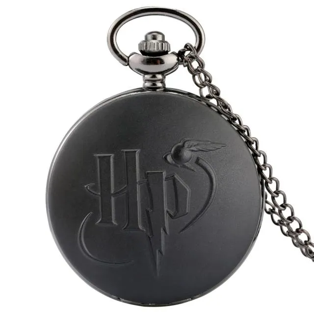 Antique Retro Gray Clock Watches Big Letter Design Quartz Pocket Watch
