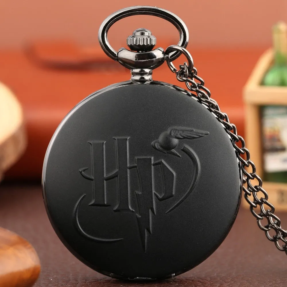 Antique Retro Gray Clock Watches Big Letter Design Quartz Pocket Watch