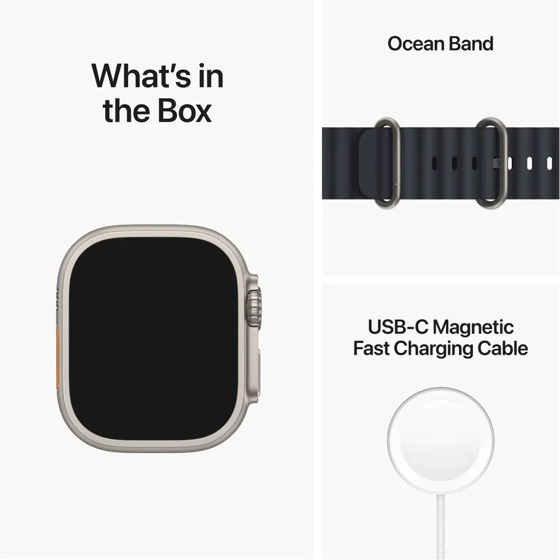 Apple Watch Ultra 49mm Titanium Case w/ Midnight Ocean Band GPS   Cellular ( AU Version )