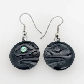 Argillite Moon Earrings