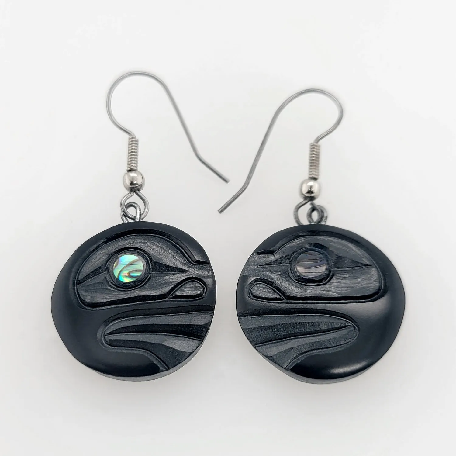 Argillite Moon Earrings