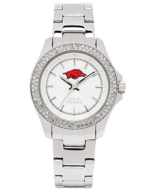 Arkansas Razorbacks Ladies Glitz Sport Bracelet Watch by Jack Mason