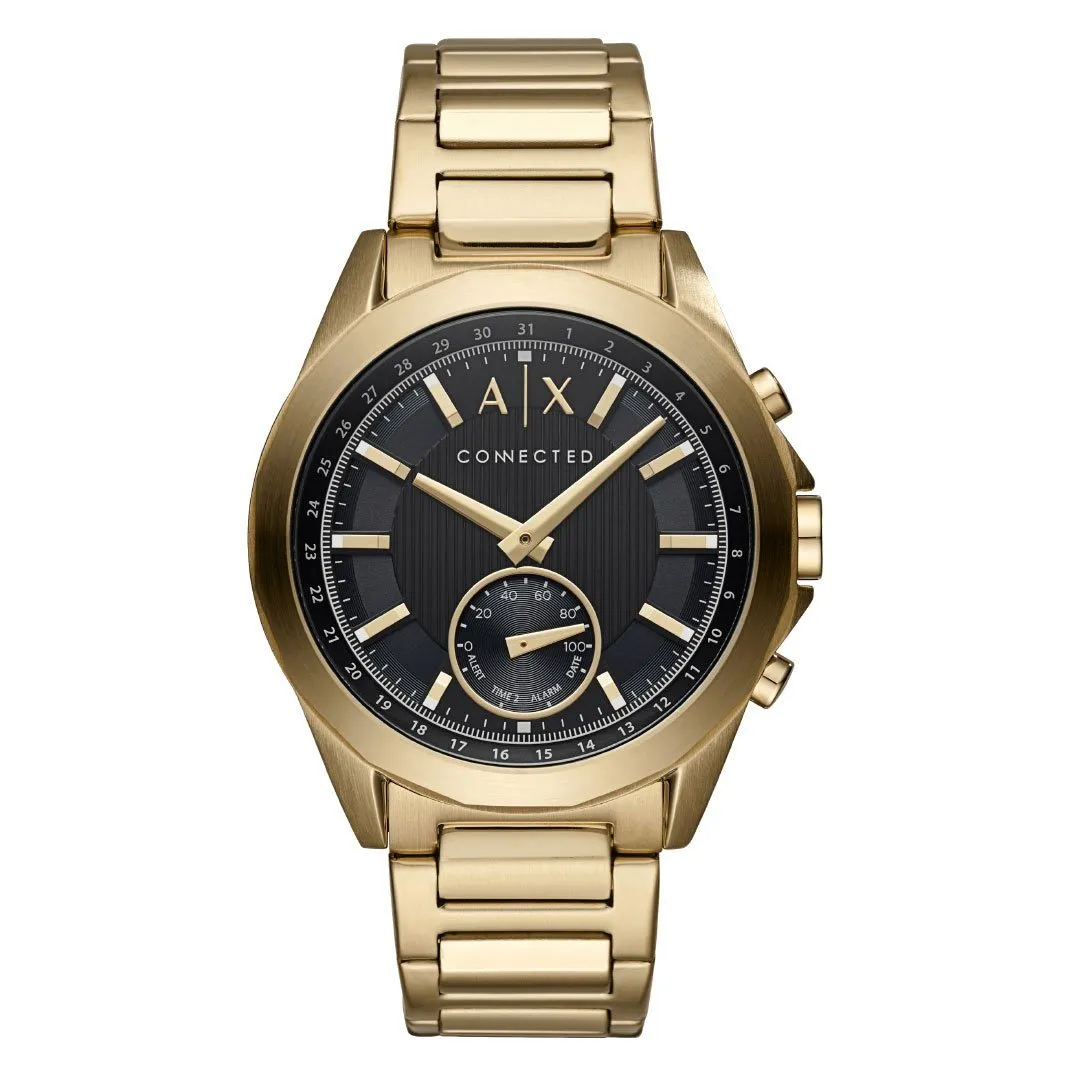 Armani Exchange Hybrid Drexler Black & Gold Smart Watch AXT1008