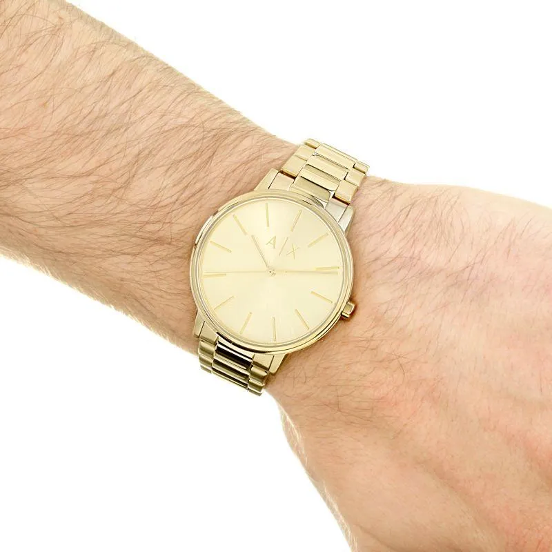 Armani Exchange Three-Hand Gold-Tone Stainless Steel Men's Watch AX2707