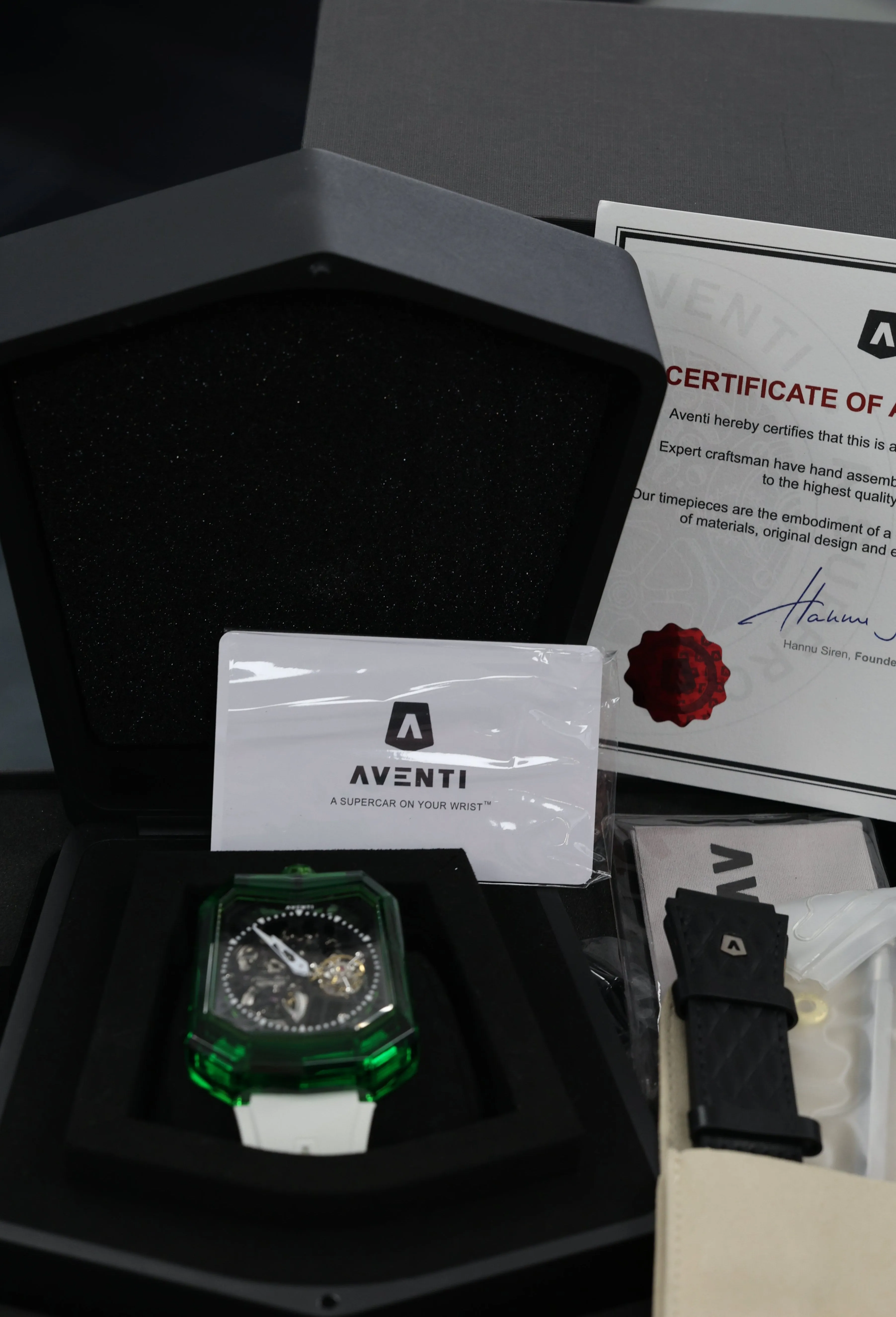 Aventi Sapphire Collection Tourbillon Emerald Green A11-05