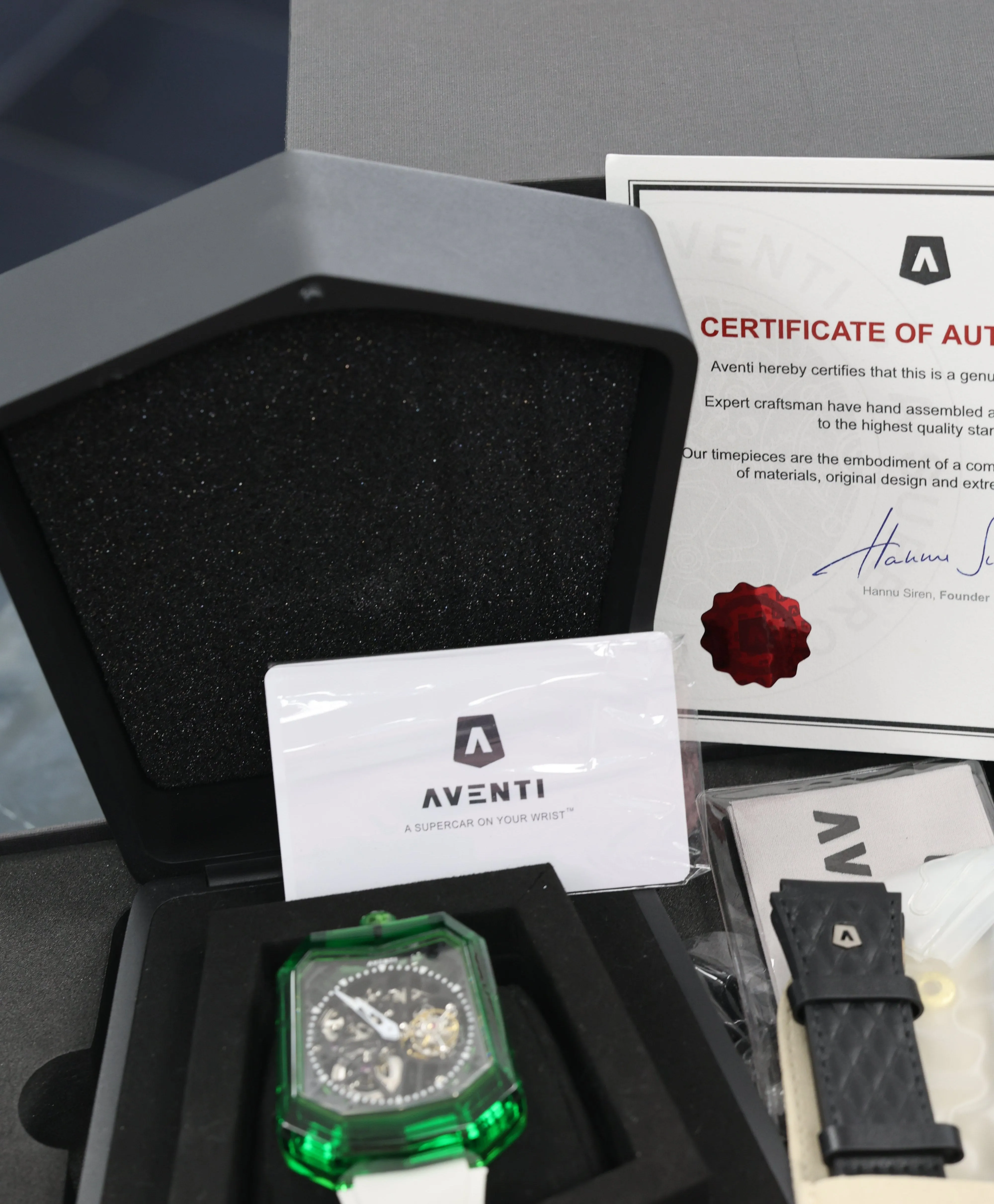 Aventi Sapphire Collection Tourbillon Emerald Green A11-05