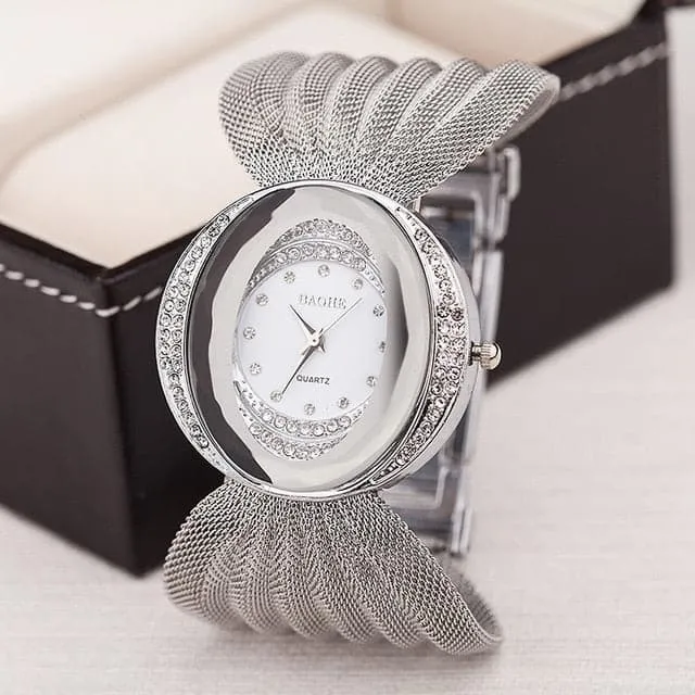BAOHE Women's Fine Fashion Premium Quality Luxury Style Gold Tone Bracelet Watch