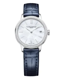 Baume et Mercier Classima Yea Quartz Diamond White Mother of Pearl Dial Ladies Watch 10544