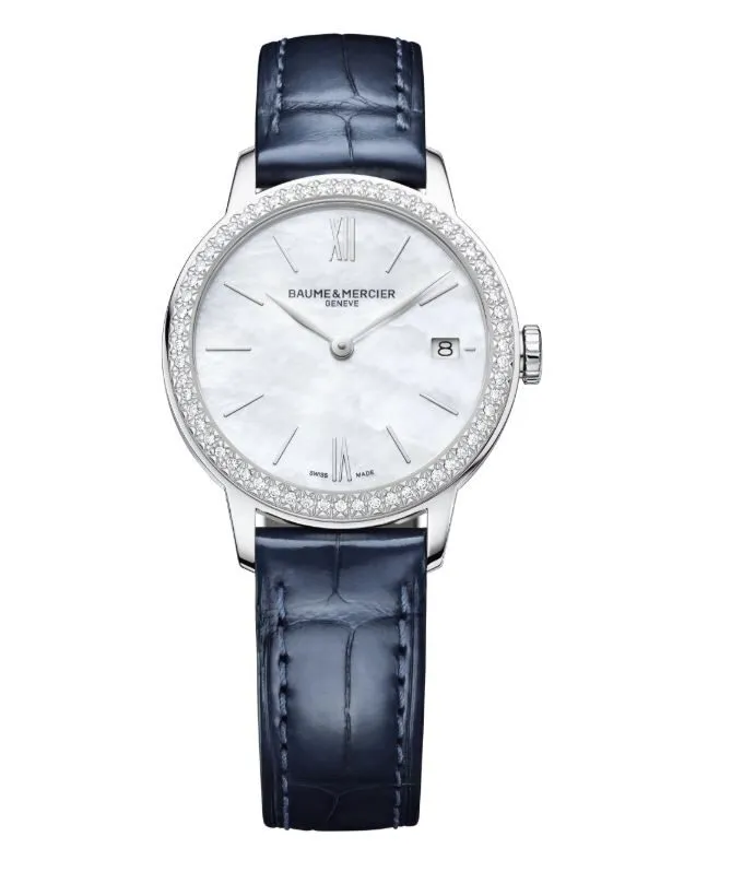 Baume et Mercier Classima Yea Quartz Diamond White Mother of Pearl Dial Ladies Watch 10544