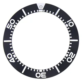 BEZEL INSERT FOR SEIKO PROSPEX DIVER KINETIC WATCH SBCZ011 BLACK