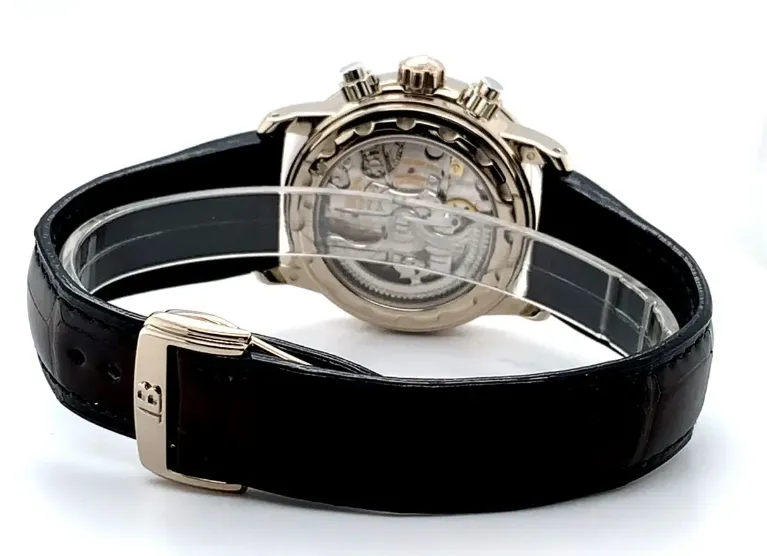 Blancpain Leman Tourbillon Power Reserve 18K White Gold & Diamonds Mens Watch