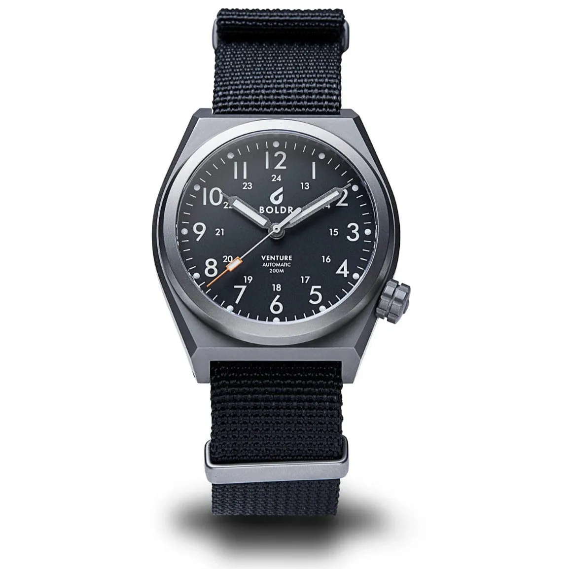 Boldr Venture Automatic Field Watch - Carbon Black