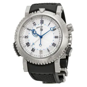 Breguet Marine Royal Silver Dial Black Rubber Men's Watch 5847BB/12/5ZV