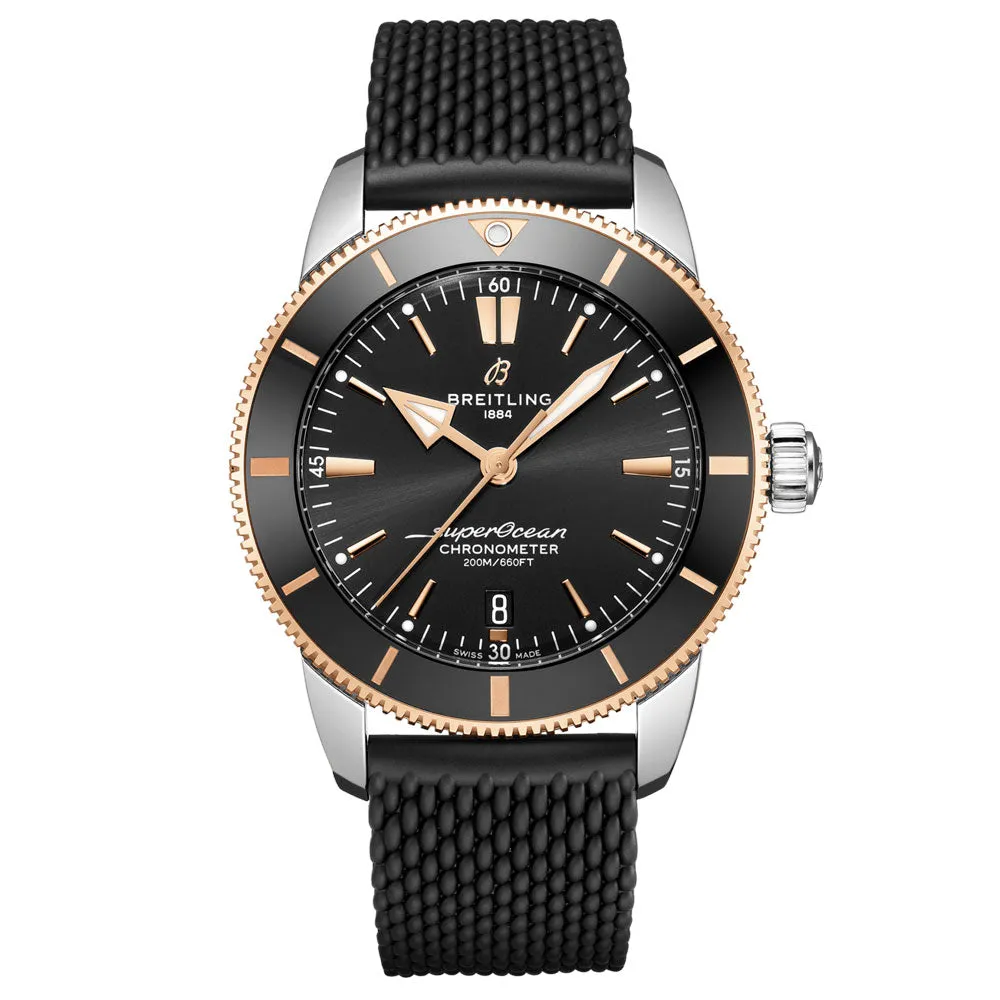 Breitling Superocean Heritage B20 44mm Black Dial 18ct Red Gold & Steel Automatic Gents Watch UB2030121B1S1
