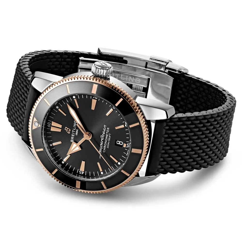 Breitling Superocean Heritage B20 44mm Black Dial 18ct Red Gold & Steel Automatic Gents Watch UB2030121B1S1