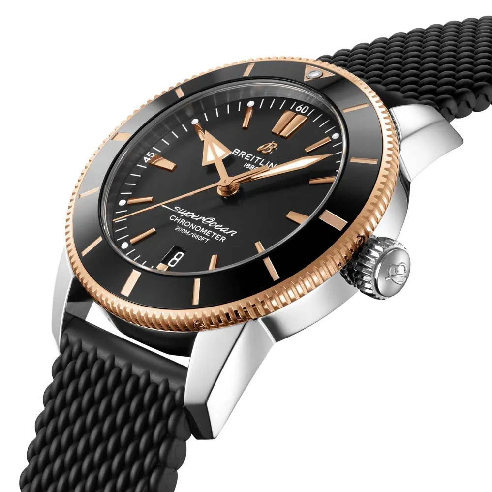 Breitling Superocean Heritage B20 44mm Black Dial 18ct Red Gold & Steel Automatic Gents Watch UB2030121B1S1