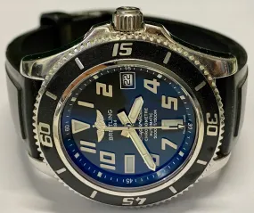 BREITLING Superocean SS w/ Black Rotating Bezel Men's Watch - $10K APR w/ COA!!!