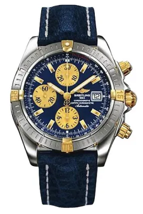 Breitling Windrider Chronomat Evolution 18kt Yellow Gold Steel Blue Men's Watch B1335611-C646BLLD B1335611/C646/457