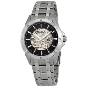 Bulova Clarks Gleeson Over Black Dial Automatic Men's Watch 96A170