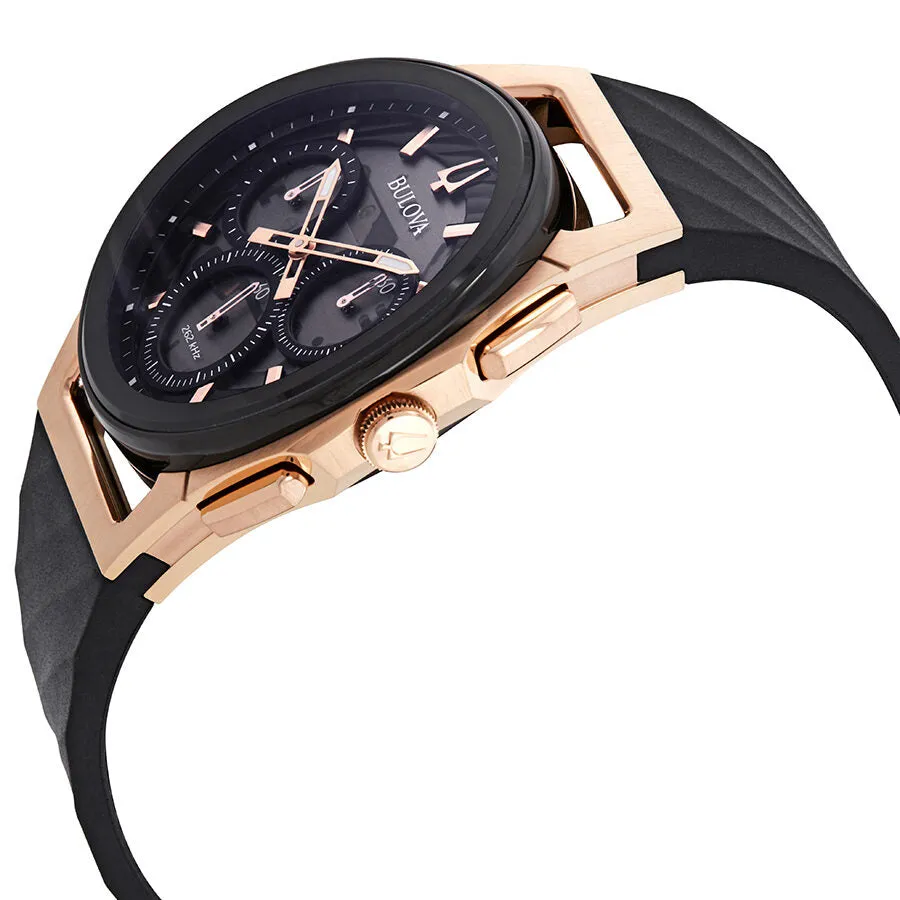 Bulova Curv Chronograph Black Dial Men's Watch 98A185