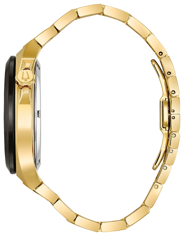 Bulova Maquina Gold Tone Men Automatic Watch 98A178