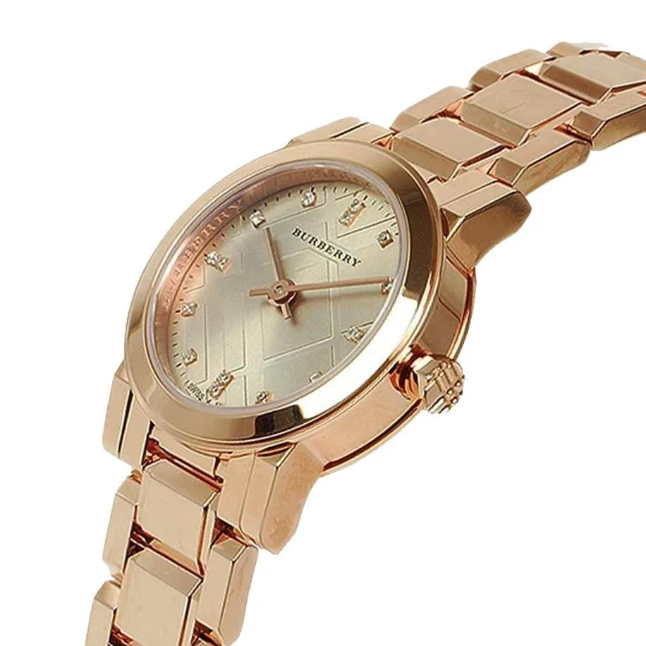 Burberry The City Diamond Rose Gold Dial Women's Watch BU9215