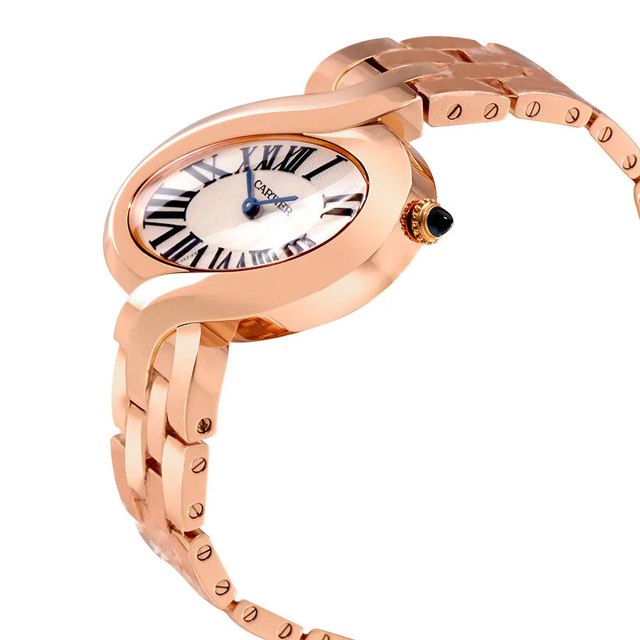 Cartier Delices De Cartier Silver Dial Rose Gold Ladies Watch W8100006