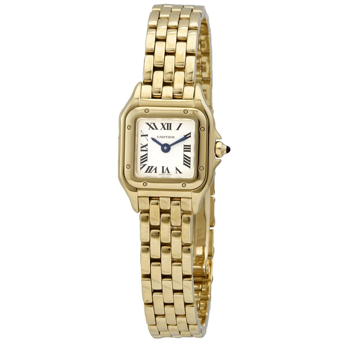 Cartier Panthere Mini Silver Dial 18kt Yellow Gold Ladies Watch WGPN0016