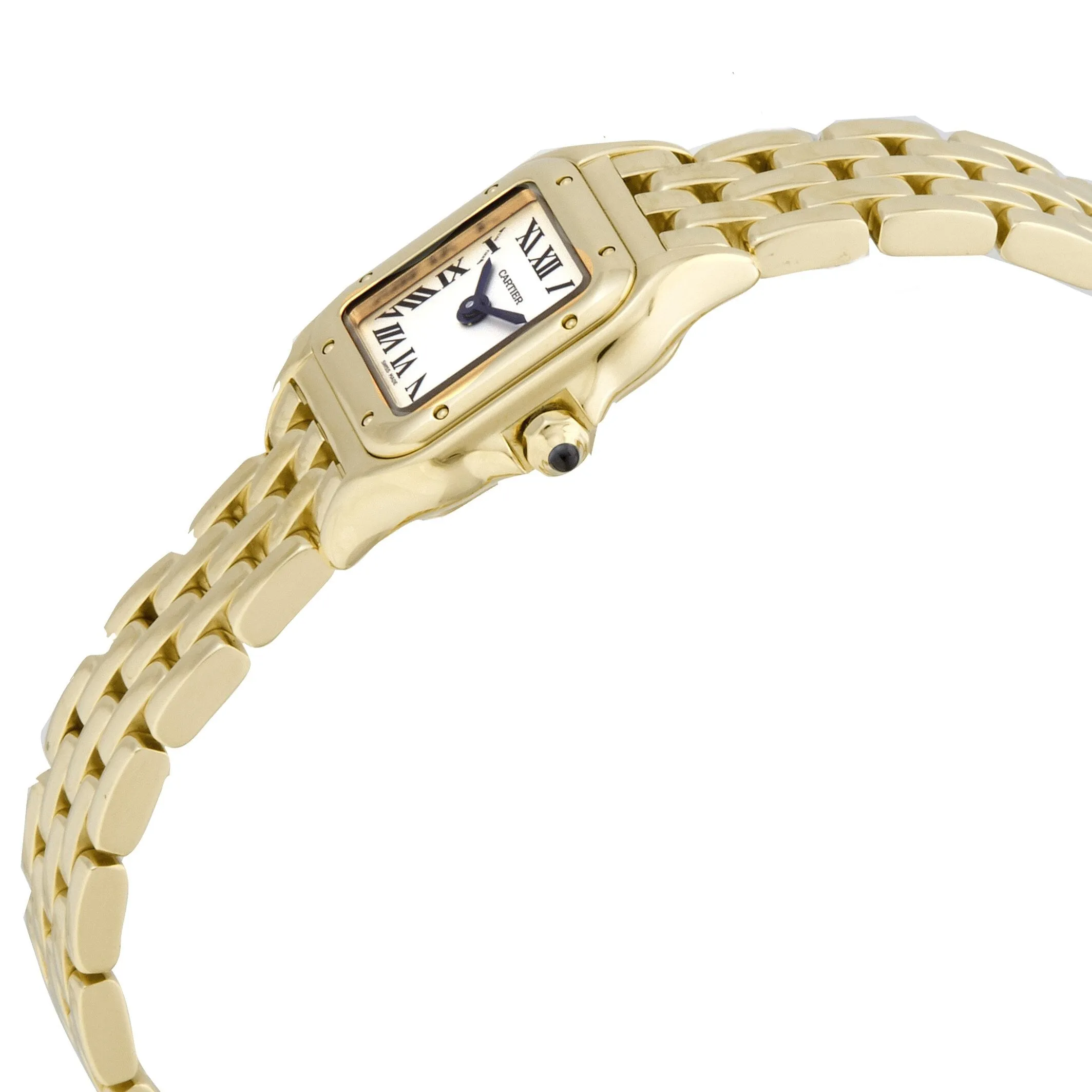 Cartier Panthere Mini Silver Dial 18kt Yellow Gold Ladies Watch WGPN0016
