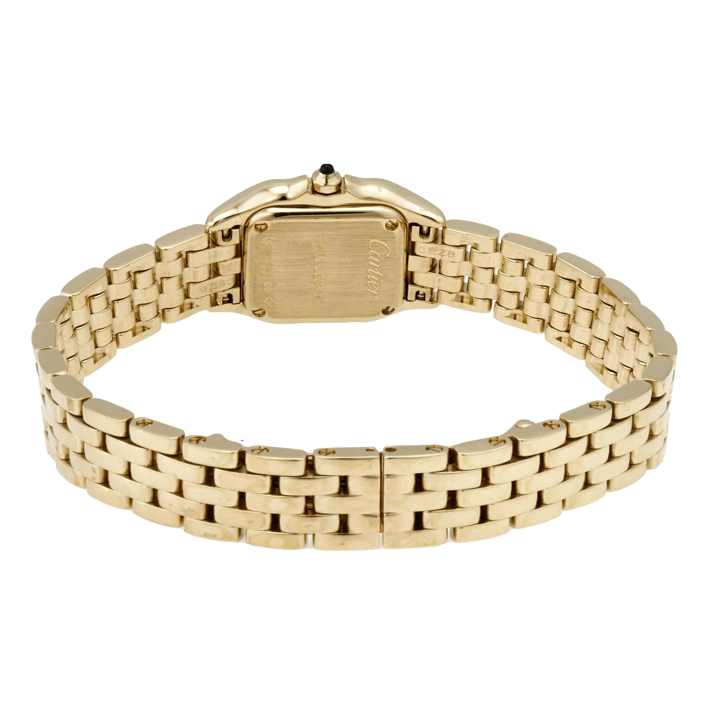 Cartier Panthere Mini Silver Dial 18kt Yellow Gold Ladies Watch WGPN0016