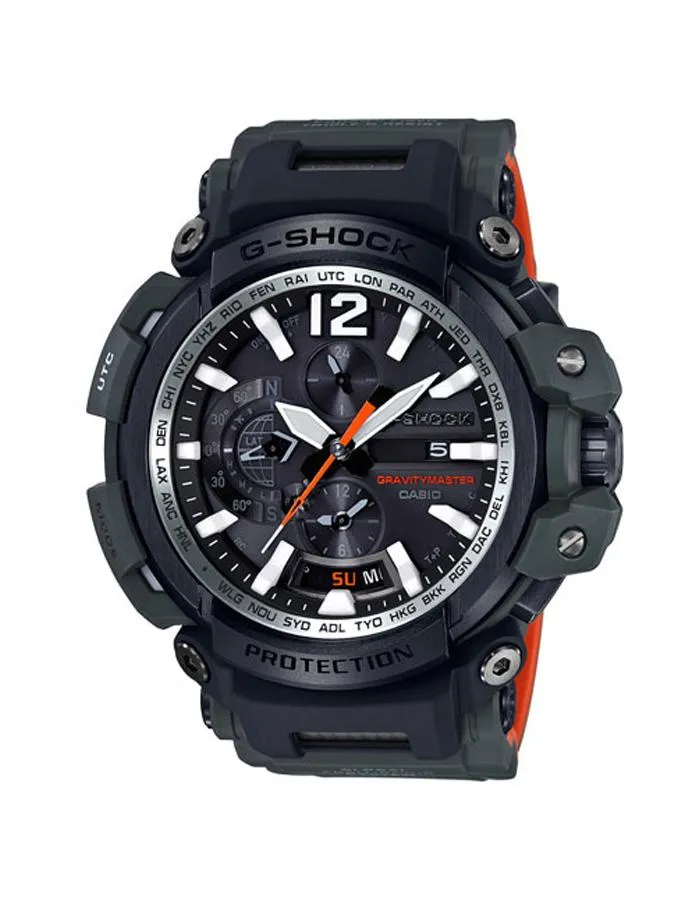 Casio G-Shock Gravity Master Hybrid Wave Cepter - Olive Drab/Orange - Bluetooth