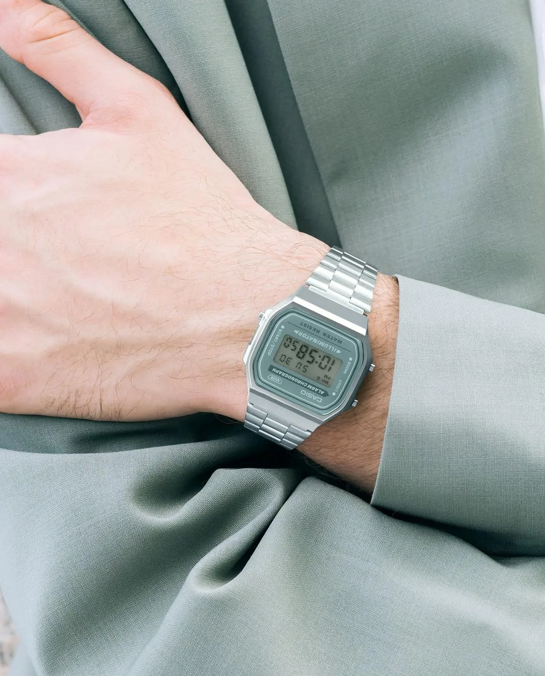 Casio - Vintage Digital A168WA-3A Watch - Green
