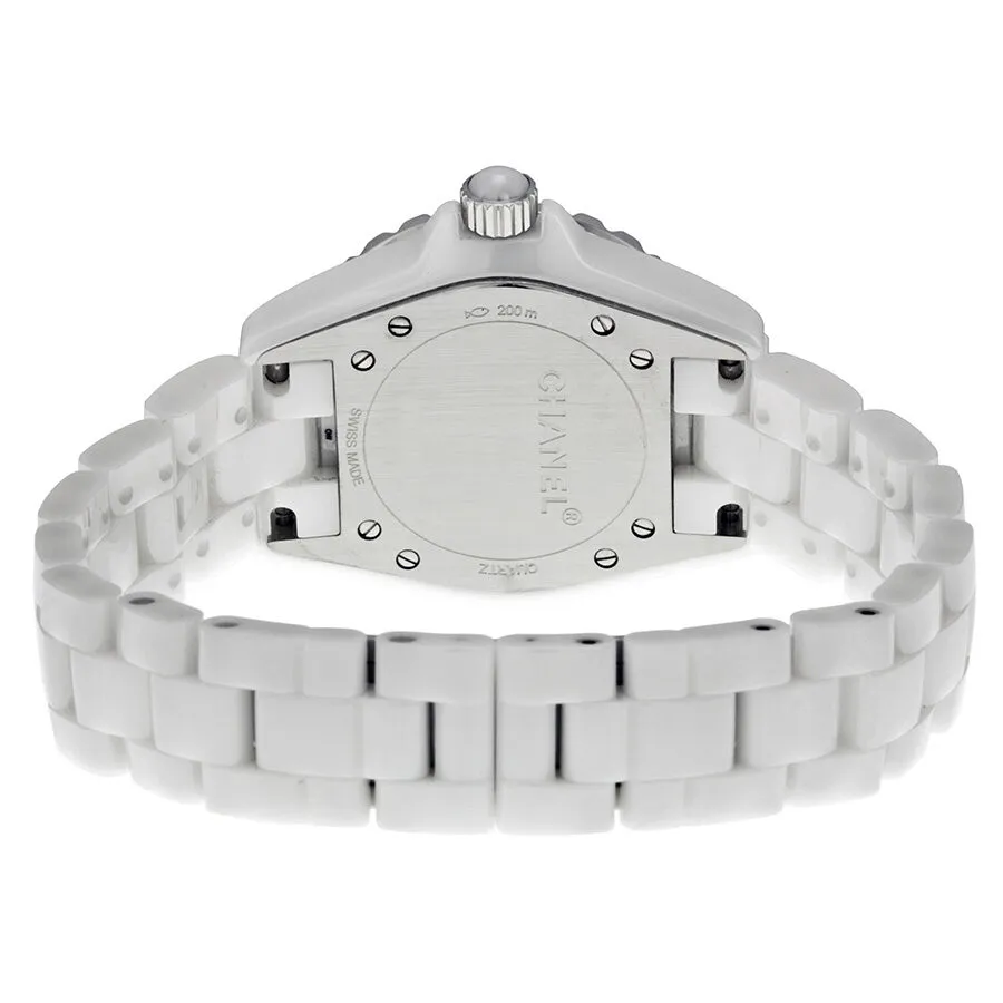 Chanel J12 Diamond Bezel White Ceramic Ladies Watch H2429