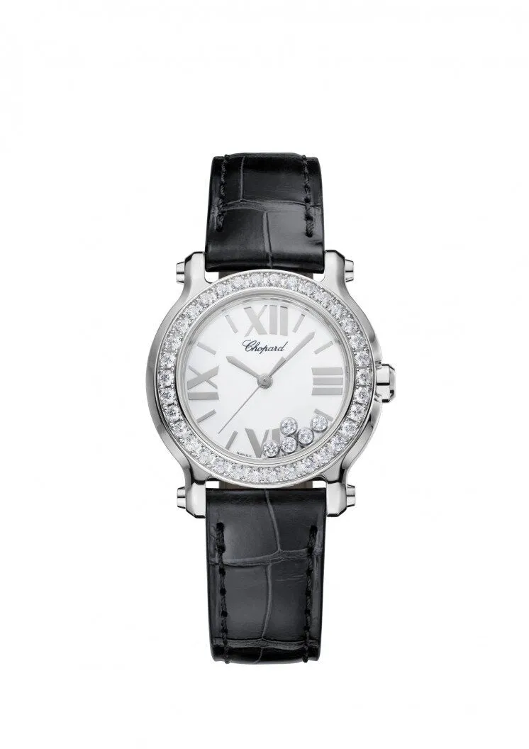 Chopard Happy Sport White Dial Diamond Ladies Watch 278509-3007 278509/3007